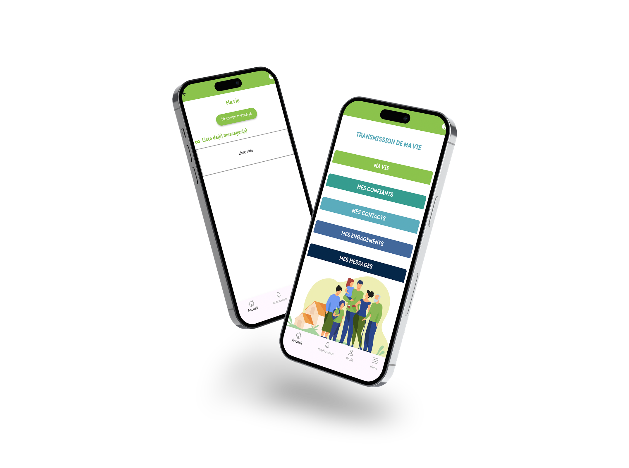 Mockup de l'application Akhacia